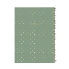 Yeşil Puantiyeli Çizgili Defter, 17x24 cm