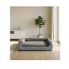 Yıkanabilir Köpek Yatağı, Fermuarlı ve Sungerli Tasarım, Orta Boy Gri