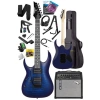 Yüksek Kalite 50W Amfili Elektro Gitar, Mavi Rosewood