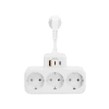 Duvar Tipi Priz Çoğaltıcı, 3 Soket, 2 Type-C ve 1 USB, 16A, 3680W, Çocuk Güvenlikli