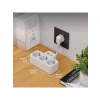 Duvar Tipi Priz Çoğaltıcı, 3 Soket, 2 Type-C ve 1 USB, 16A, 3680W, Çocuk Güvenlikli