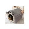 Yumuşak Kedi Yatağı - Derin Uyku Evi, Gri