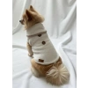 Yumuşak Polar Köpek Yeleği - Sıcak Tutma Özelliği, Bej Renk, Medium Boy