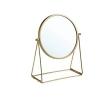Yuvarlak Altın Renk Masa Aynası - 17 cm