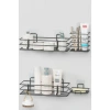 Zabata Yapışkanlı Banyo Seti Duş Rafı + Sabunluk + Diş Fırçalık Metal Set