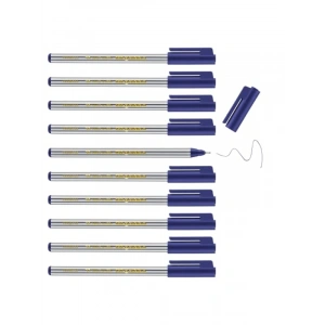 0,3 mm Ekstra İnce Fineliner Kalem Seti, Mavi - 10 Adet