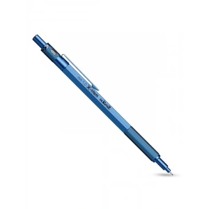 0.7 mm Metalik Mavi Versatil Kalem, Şeffaf Ambalaj ile