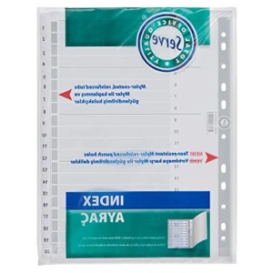 1-20 Rakamlı A4 Boyutunda Karton Ayrac