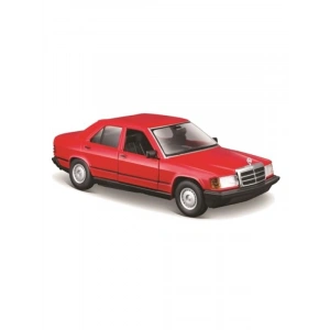 1:24 Ölçeğinde Kırmızı Model Araba - Mercedes 190E (1987)