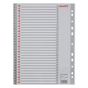 1-31 Rakamlı Separatör, A4, Gri, 100108