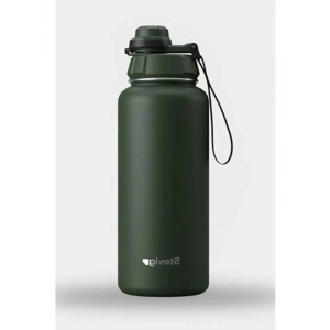 1 Hand Leak-Proof Sızdırmaz Çelik Termos 1000 Ml Green ST-215