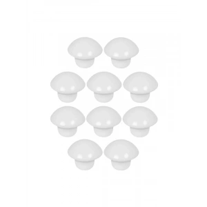 10 Adet Beyaz Mantar Düğme Kulp, Çekmece ve Dolap için