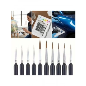 10 Adet Hobi ve Araba Rötüş Fırça Seti - İnce Detay Boyama