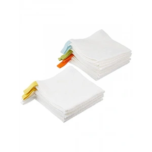 10 Adet Pamuk Yıkama Bezi - Beyaz, 30x30 cm