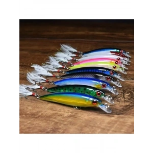 10 Adet Tüylü Suni Spin Olta - 9 cm, 7.2 gr