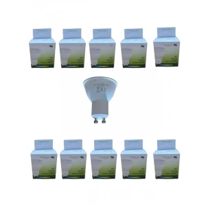 10lu 7W GU10 Gün Işığı Led Spot Ampul - Enerji Tasarruflu