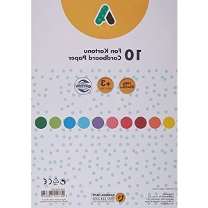 10lu Karışık Renk Fon Kartonu, 25x35 cm, 160 g