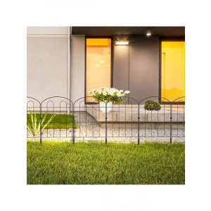 10lu Set Dekoratif Bahçe Çiti, Siyah Renkli Hobi Bahçesi