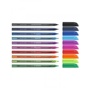 10lu Set Tükenmez Kalem, 1,00 mm Kalınlık, Canlı Renkler