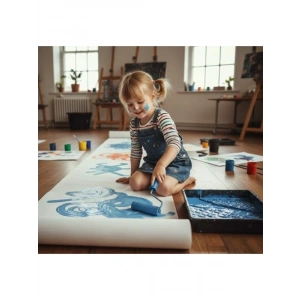 10 metre Uzunlukta Rulo Boyama Aktivite Kağıdı ile Eğlenceli