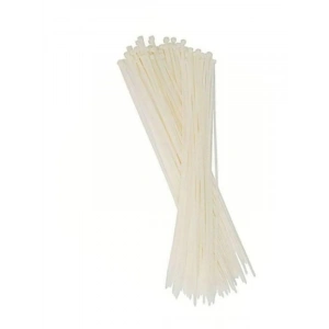 100 ADET Beyaz Kablo Bağı - 25 cm Uzunluk, 3.6 mm Kalınlık