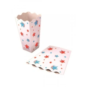 100 Adet Büyük Karton Pop Corn Kutusu