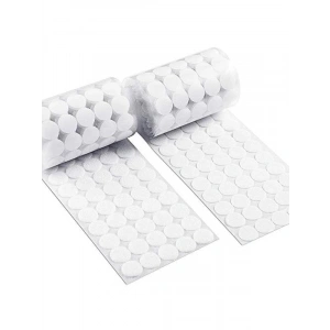 100 Adet Yuvarlak Cırt Cırtlı Bant, Yapışkanlı, 1.5 cm Çapında