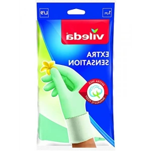 %100 Doğal Lateks Temizlik Eldiveni - Ekstra Hassas, L Beden