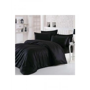 %100 Pamuk Çift Kişilik Nevresim Takımı - Siyah