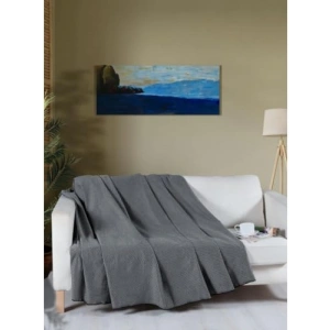 %100 Pamuk Macar Koltuk Örtüsü Kılıfı - 170 x 230 cm, Antrasit