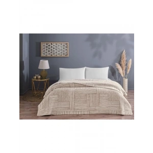 %100 Pamuk Tek Kişilik Battaniye, Bej