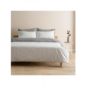 %100 Pamuklu Tek Kişilik Nevresim Seti - Antrasit Renk