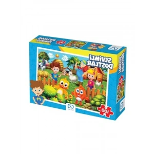 100 Parça Çocuk Puzzle Yapboz, 34x24 cm