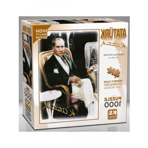 1000 Parça Atatürk Temalı Kahve Puzzle