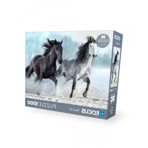 1000 Parça Atlar Temalı Puzzle, Zihin Geliştirici ve Eğlenceli Oyun