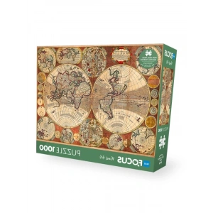 1000 Parça Eski Dünya Haritası Puzzle