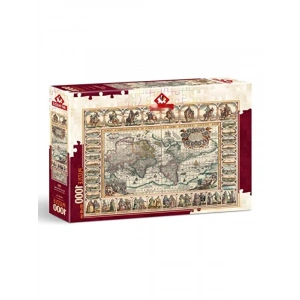 1000 Parça Eski Dünya Haritası Puzzle