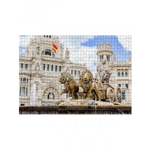1000 Parça MDF Ahşap Yapboz, İspanyol Kibele Çeşmesi Temalı