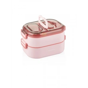 1000ml İki Katlı Çelik Sefer Tası - 3 Bölmeli