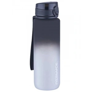 1000ml Soft Touch Motivasyon Su Matarası - Çift Renk, Siyah ve Beyaz