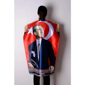 100x150 cm Atatürk Baskılı Türk Bayrağı, Sert Plastik Kutu ile