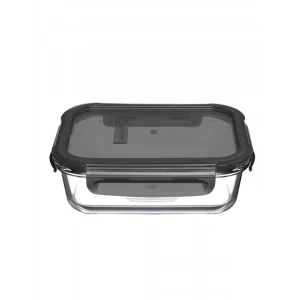 1030 cc Plastik Gri Kapaklı Saklama Kabı, Paşabahçe Kalitesi