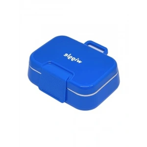 1030ml Kapasiteli Paslanmaz Çelik Tek Katlı İki Bölmeli Sefer Tası (Mavi)