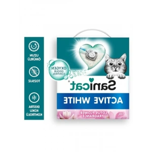 10L Topaklanan Kedi Kumu, Aktif Beyaz Lotus Çiçeği ile