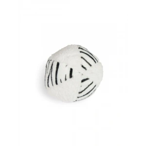 11 cm Beyaz/Siyah Peluş Top Oyuncak