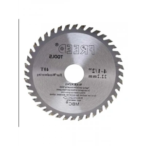 115 mm Daire Testere Diski, 40 Diş, 22.2 mm Delik Çapı, Karbon Çelik, Krom Vanadyum Kaplama