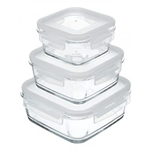 1150 cc Kapasiteli Cam Saklama Kabı Seti - 3lü