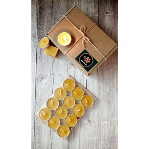 12 Adet Doğal Petek Balmumu Tealight Mum Seti