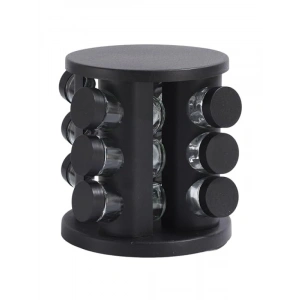 12li Cam Baharatlık Seti - Döner Stand ile