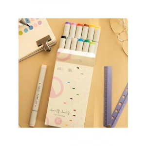 12li Çift Uçlu Alkol Bazlı Marker Kalem Seti